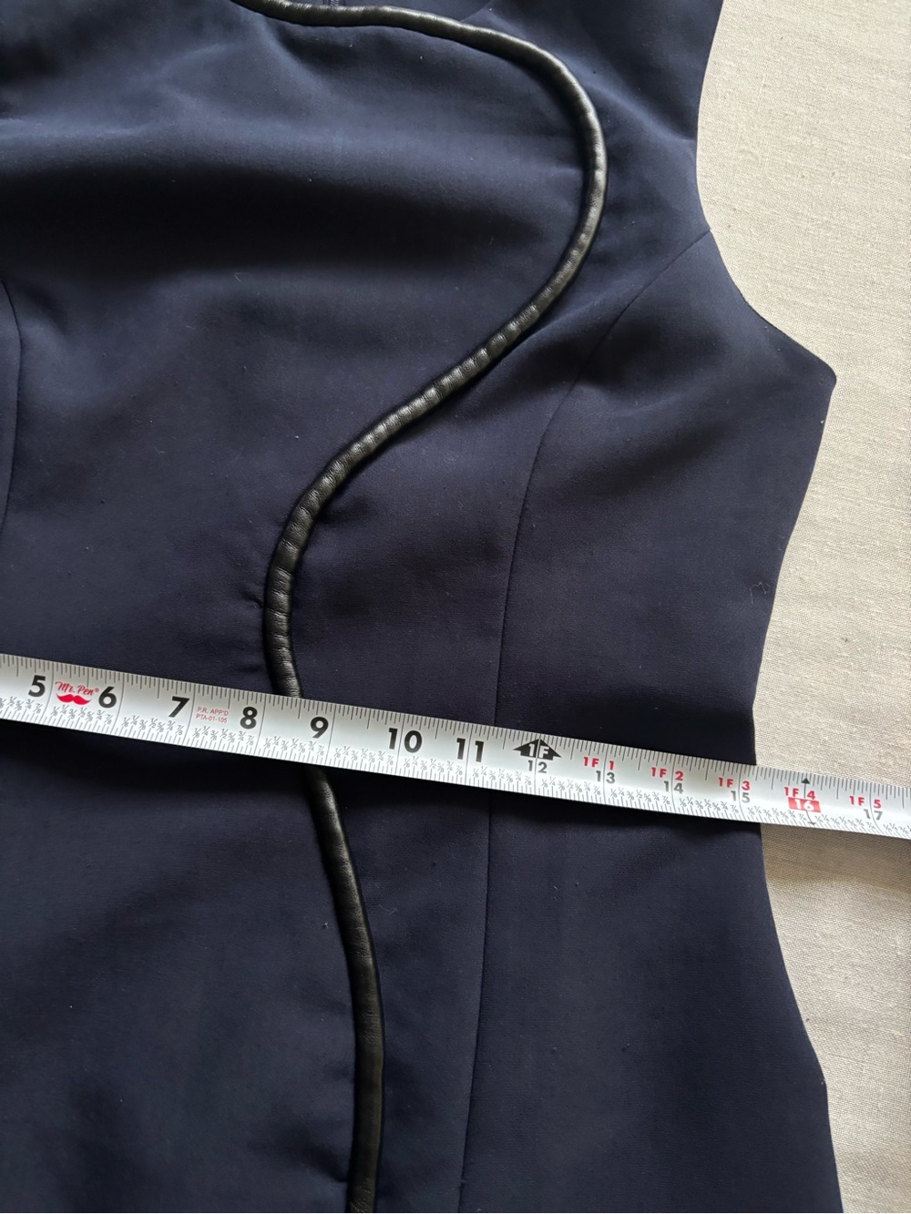 Amanda Uprichard Andie Mini Dress Navy Size M | Modern Cocktail Dress - Picture 9 of 12